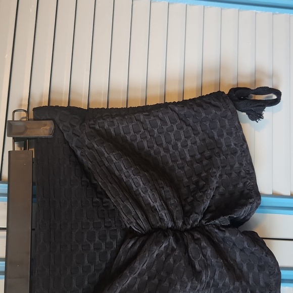 Final Sale Black Honeycomb Textured Drawstring Shorts - Picture 8 of 8